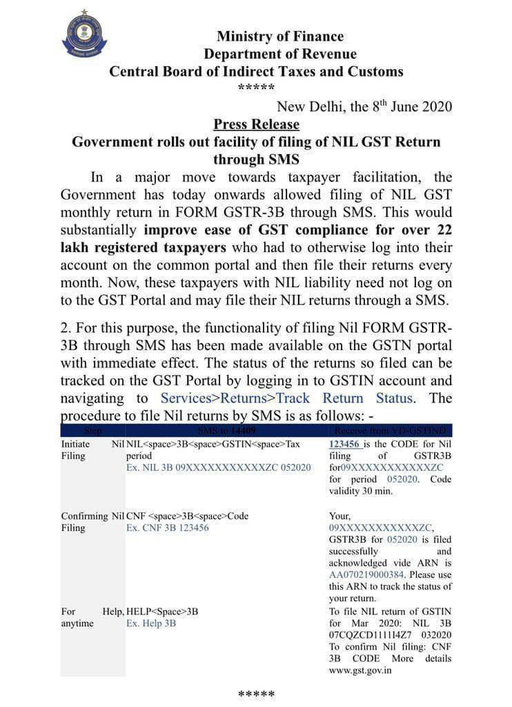 NIL GST Return Filing