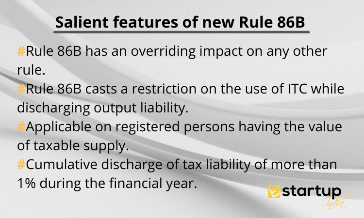 Rule 86(B) on Input Tax Credit