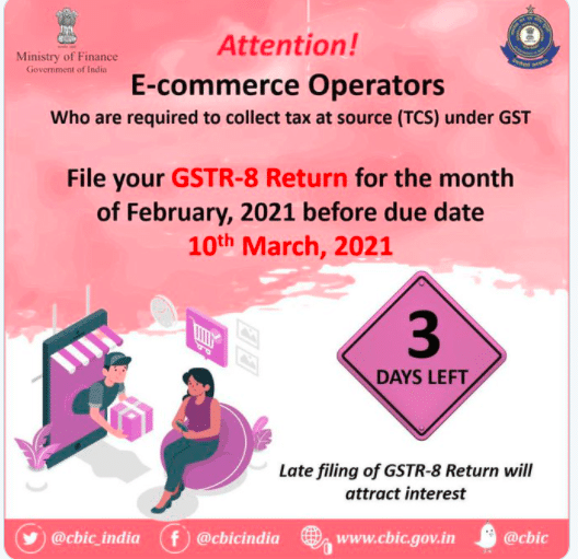 Filing GSTR-8 Return