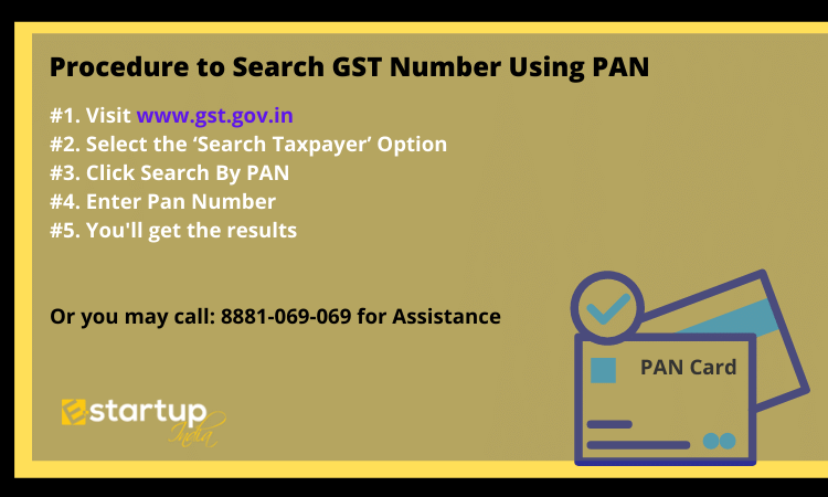 Procedure to Search GST Number Using PAN 
