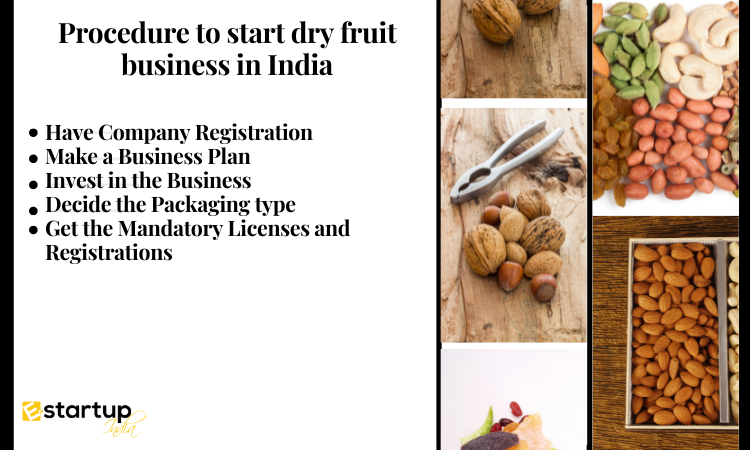 Stepwise Procedure to start dry fruit business in India