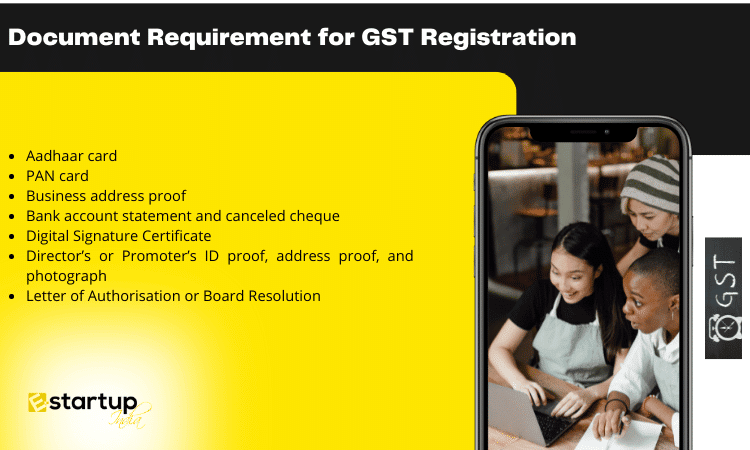 Document Requirement for GST Registration for Online Business