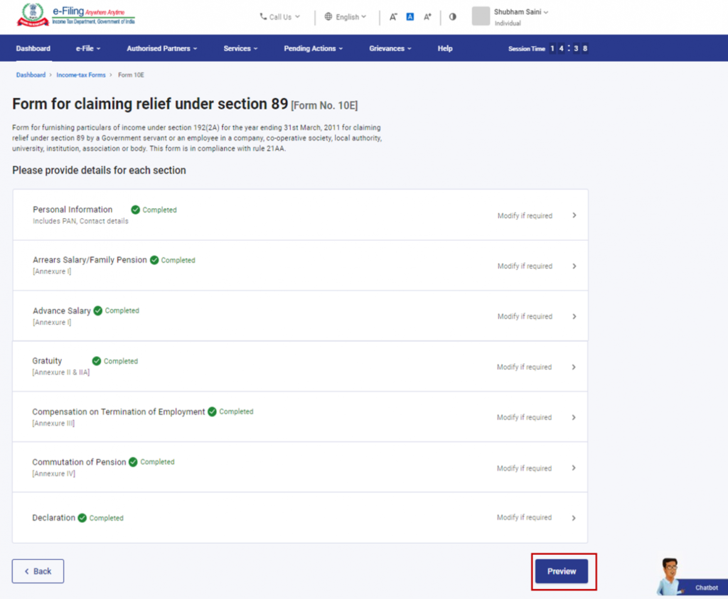 Preview Option